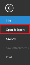 Open and Export